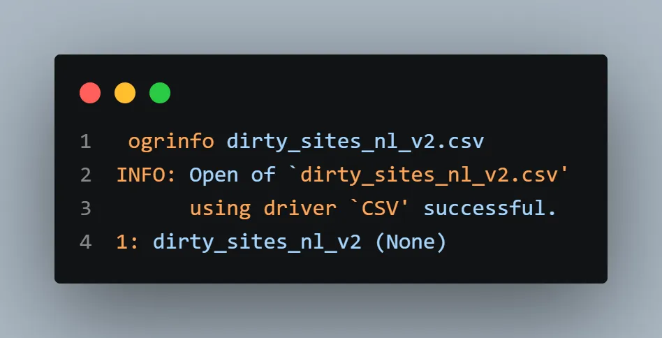 Terminal screenshot: Initial source inspection